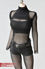 1/ 6 Mesh T-shirt Black Clothes Top Costume Fit Female Action Figure PH No Body