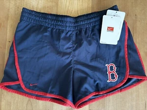 NWT BOSTON RED SOX Girls Sz M Nike MLB Navy/Red Hotty Shorts TEAM ISSUED Preppy - Picture 1 of 4