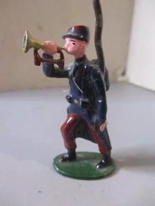 55 mm SOLDAT FRANCAIS 14 18 CLAIRON FIGURINE JB PLOMB PEINT 1970-80 WWI - Imagen 1 de 3