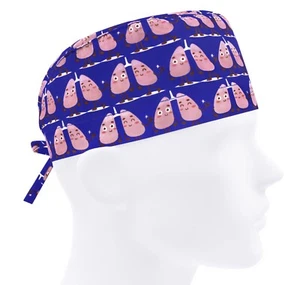 Scrub cap men, surgical hat, nurse cap, scrub caps organs, scrub hats lungs - Picture 1 of 3