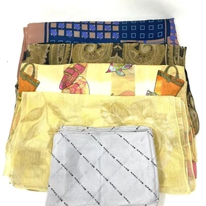 Vtg Scarves 70s 80s 90s Lot 5 Bold Colors Patterns Italy Variety Materials Silk - Picture 1 of 23