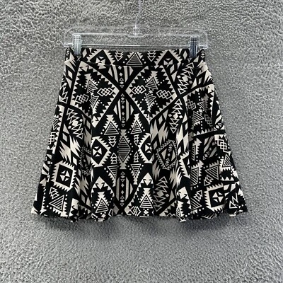 PINK Victoria Secret Skirt Womens Medium Black A-Line  Mini Preppy Tribal Aztec - Image 1 of 4