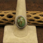 Sterling Silver and Green Turquoise Size 10 Southwest Ring+