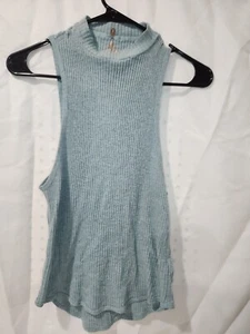 PrAna Yoga Tank Top Gr. L grau/blau gerippter Rückenschlitz - Bild 1 von 4