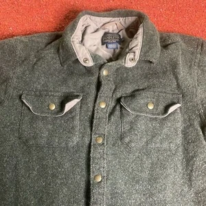 Pendleton Oregon Tweed Verde Oliva Abotonado A Presión Talla XL Niños Jóvenes Chamarra - Imagen 1 de 10