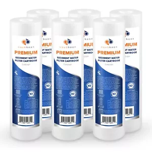 6-PACK of 1 Mic 10" Sediment Water Filters for Standard RO Unit by Aquaboon - Picture 1 of 8