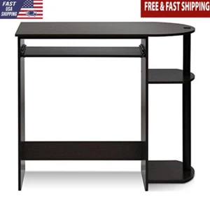 Compact Computer Desk W/ Keyboard Tray Sturdy Engineered Wood Easy Assembly New - Picture 1 of 4