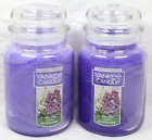 NEW YANKEE CANDLE LILAC BLOSSOMS LARGE JAR CANDLE - LOT OF 2