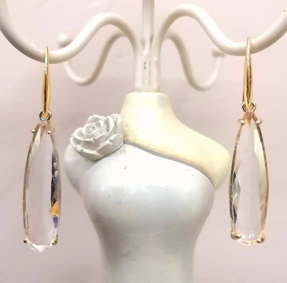 Orecchini Cristallo goccia trasparente - Immagine 1 di 1