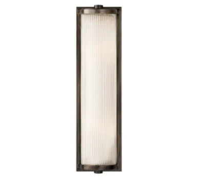 Visual Comfort TOB 2141BZ-FG Dresser 18" Long Glass Rod Bath Bar, Bronze - Image 1 of 4