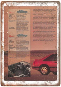 Vintage 1987 Ford Mustang P2 Ad Retro Look Metal Sign A9130 - Picture 1 of 2