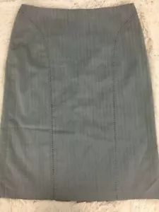 2-Pc Suit Cato Women 8/10 Pinstripe Pleated Strech Skirt 10 Blazer Jacket 8 - Picture 1 of 12