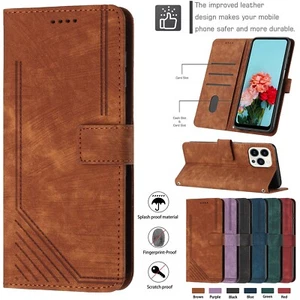 Custodie telefono per iPhone 16 15 Pro Max 14 Plus 13 12 11 portafoglio in pelle flip cover - Foto 1 di 75