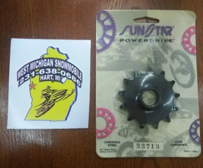 Piñón delantero de acero Sunstar Powerdrive NOS 13 dientes 33713 Honda 250 XR XR250R Foto 1 de 2