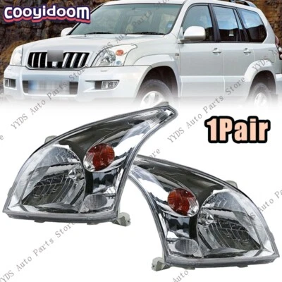 2 piezas faros delanteros para Toyota Land Cruiser Prado 2002-2010 811706A061 Foto 1 de 4