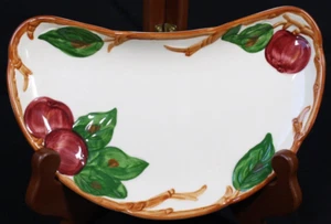 Vintage Franziskaner Apfel Halbmond Salatteller Gewürzschale = - Bild 1 von 6