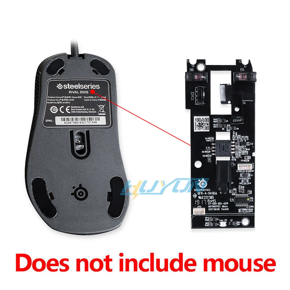 Mouse Replacement Motherboard Components for Steelseries Rival 300S Mouse - Image 1 of 4