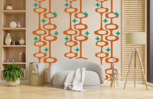 Mid-Century Modern Atomic Age Wall Decal | Retro Home Decor, 80” H x 22” W” - Picture 1 of 9