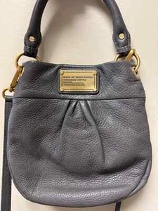 Marc by Marc Jacobs Pebbled Leather Classic Q Hillier Hobo Bag, Small, Gray - Picture 1 of 20