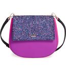 Kate Spade Cameron Street Glitter Pink Purple Small Byrdie Shoulder Bag Handbag