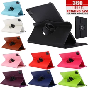 360 Leather Case Cover For iPad 10th 9th 8th 7th 6th 5th Gen Mini Air Pro Tablet - Picture 1 of 62