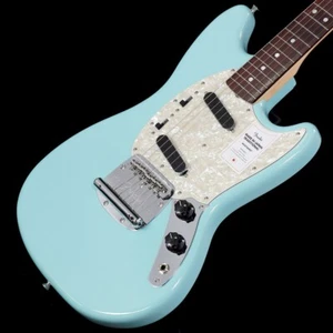 Fender Electric Guitar Made in Japan Traditional 60s Mustang Daphne Blue/Gig Bag - Picture 1 of 10