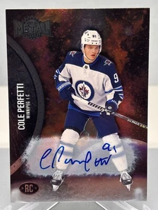 21-22 Cole Perfetti/399 Auto Skybox Metal Universe Rookie #183 Winnipeg Jets - Imagen 1 de 2
