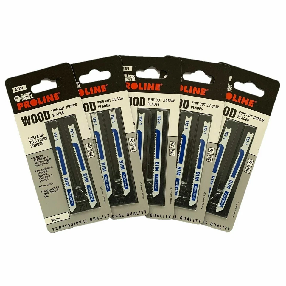 10 Black & Decker A5256 Proline Bi-Metal U Shank Jigsaw Blades. (5 packs of 2) - Image 1 of 1