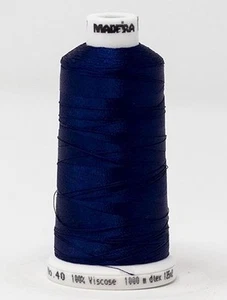 Madeira Classic Rayon 40, #1467 DARK BLUE 1000m Embroidery Thread - Picture 1 of 1
