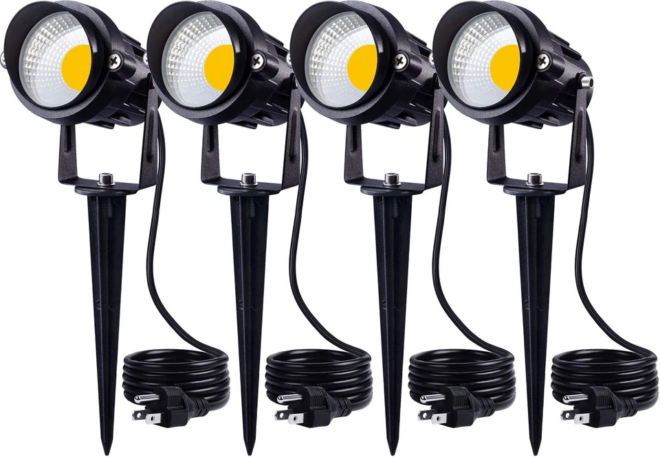 12w Spot Lights Outdoor LED Landscape Lighting 120v AC Spotlights for Yard Water