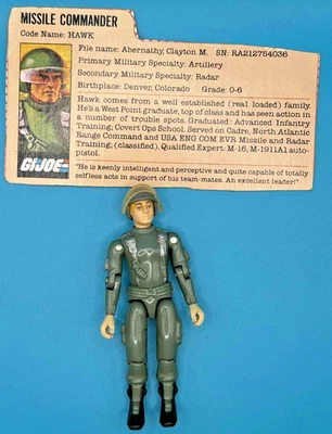 Brazo recto Hawk V1 100 % completo G.I. Figura de acción Joe 1982 Hasbro Vintage FC Foto 1 de 4