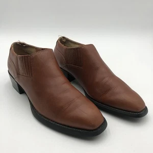 Ariat Shoes Women's Size 8.5 Brown Leather Slip On Ankle Western Cowboy - Imagen 1 de 11