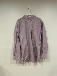 Brooks Brothers camicia elegante uomo XL marrone bianco vestibilità slim - Foto 1 di 4