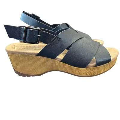 Sandalias de cuña Easy Works by Easy Street Raffery antideslizantes con tira trasera NUEVAS 8,5 Foto 1 de 4
