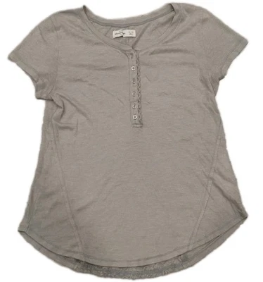 abercrombie fitch  Gray shirt Junior Size XL/16 Lace Back - Image 1 of 4