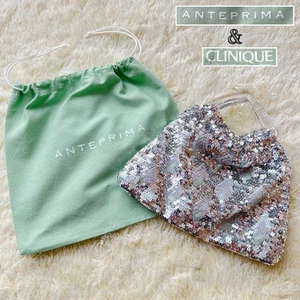 Mini bolso de lentejuelas plateadas Anteprima Clinique Colaboración casi como... - Imagen 1 de 13
