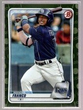 WANDER FRANCO $60++ TAMPA BAY RAYS CAMO ROOKIE CARD #BP-1 1ST RC SP 2020 BOWMAN
