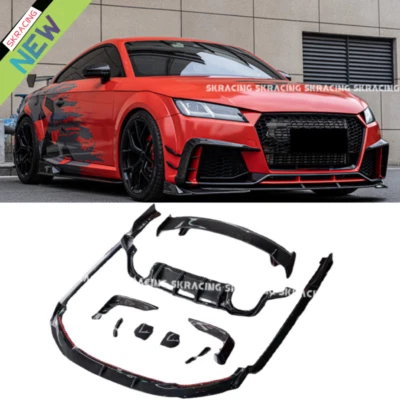 Alerón labial delantero trasero para carrocería de fibra de carbono real para Audi TT RS Quattro Foto 1 de 4