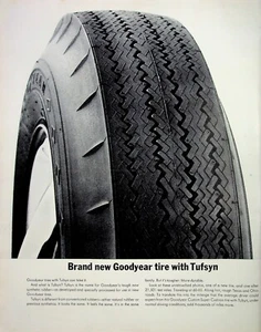 GOODYEAR TIRE WITH TUFSYN SAME TIME 21,501 MILES LATER 25% GREATER PRINTAD 2PG - Bild 1 von 2