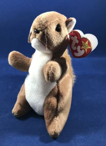 TY ORIGINAL RETIRED BEANIE BABY, NUTS THE SQUIRREL, PVC PELLETS - Picture 1 of 7