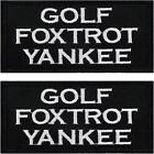 2PCS Black AliPlus Golf Foxtrot Yankee Patch Embroidered  For Military Badge