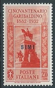 1932 EGEO SIMI GARIBALDI 2,55 LIRE MH * - RR13590 - Bild 1 von 1