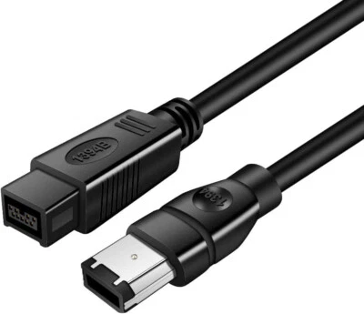 Yeung Qee 1,8 m IEEE 1394 Firewire 800 bis 400 9 Pin auf 6 Pin Kabel Stecker/Stecker schwarz - Bild 1 von 4