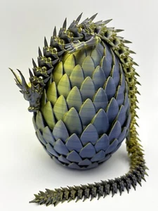 Dragón Eclipse Dorado con Huevo a Juego | Dragón Articulado Negro y Dorado - Imagen 1 de 10