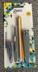 Gem Manicure Collection - Nail Clippers, Emery Boards, Cuticle Stick & Tweezers - Picture 1 of 3