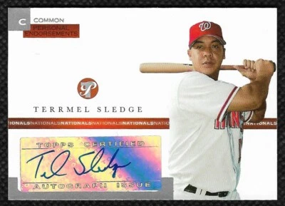 Terrmel Sledge 2005 Topps Pristine Personal Endorsements Autograph #PEC-TS /497 - Image 1 of 3