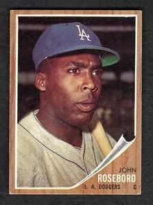 1962 Topps #32 John Roseboro Los Angeles Dodgers Baseball Card VG