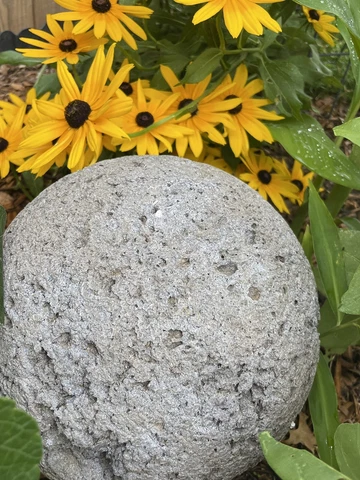 Hypertufa Cement SPHERE BALL  Garden Accent Decor NEW handmade 10" Cover