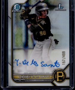 2022 Bowman Chrome Yordany De Los Santos #CPA-YD 1st Refractor Auto /499