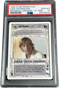 1995 Star Wars CCG Unlimited Luke Skywalker PSA 10 GEM MINT RARE Han Solo Leia - Picture 1 of 2